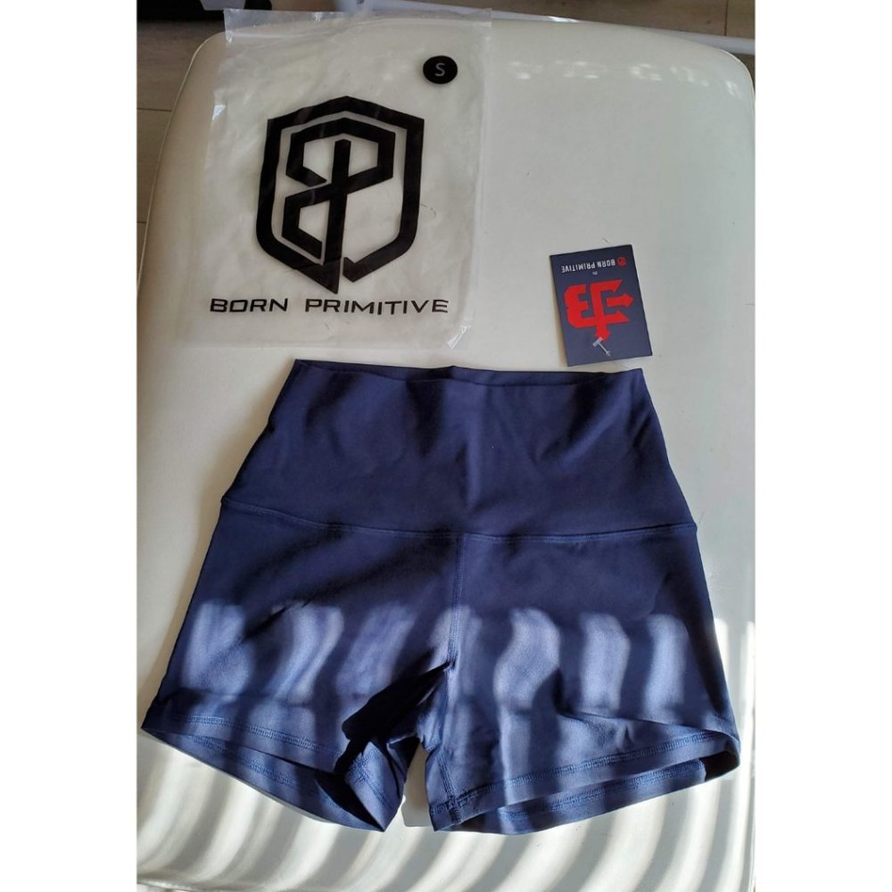 Born Primitive high wasited 2" inseam womens workout shorts, size S